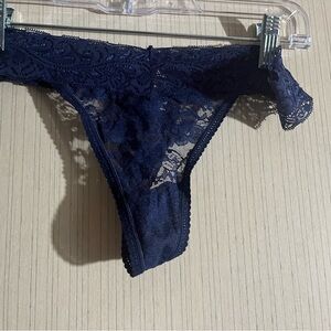 Elegant Lace Navy Blue Panties